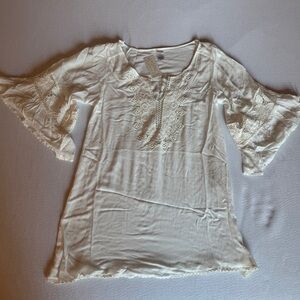 L*Space White Lace Detail Swim Coverup